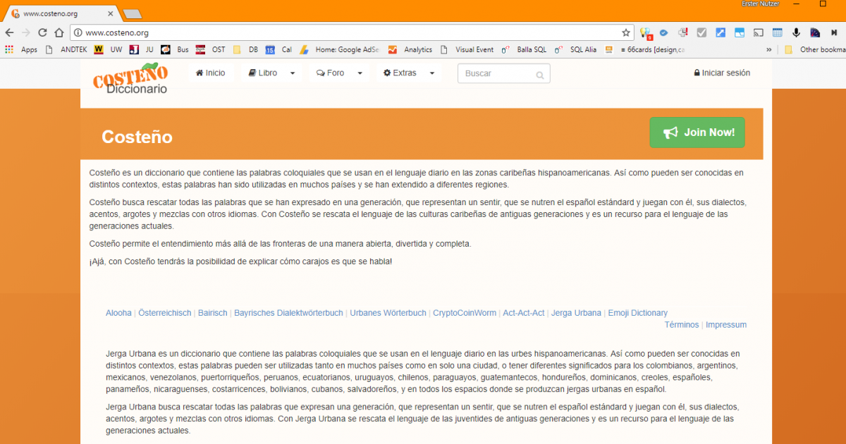 Costeno - Old Page • isned